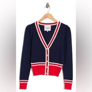 Alexia Admor women’s 12 Red Clementine‎ Tweed Cropped Holiday Christmas Jacket